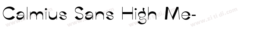 Calmius Sans High Me字体转换
